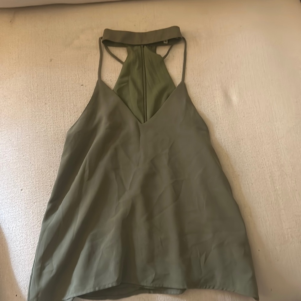 Olive Tank with choker detail